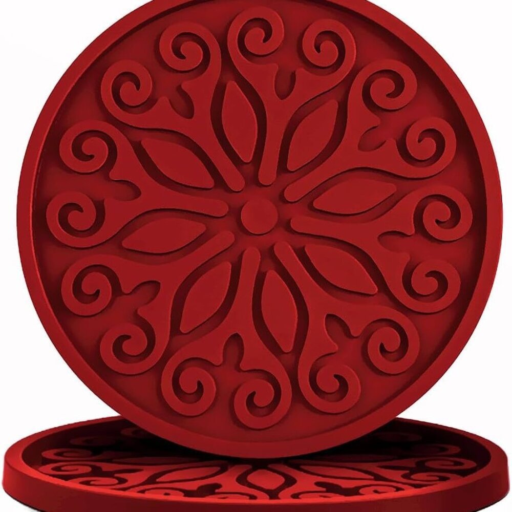 Silicone Coasters for Drinks,Resistant Reusable Drink Coasters-Great Gift for Bi